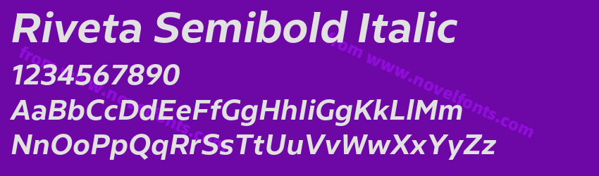 Riveta Semibold ItalicPreview Riveta Semibold ItalicPreview