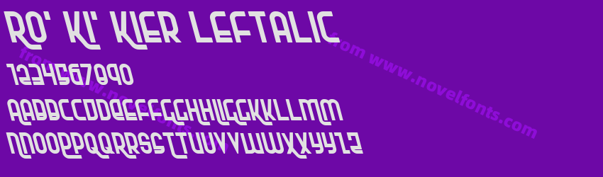 Ro' Ki' Kier LeftalicPreview Ro' Ki' Kier LeftalicPreview