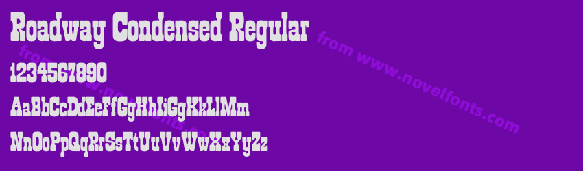 Roadway Condensed RegularPreview Roadway Condensed RegularPreview