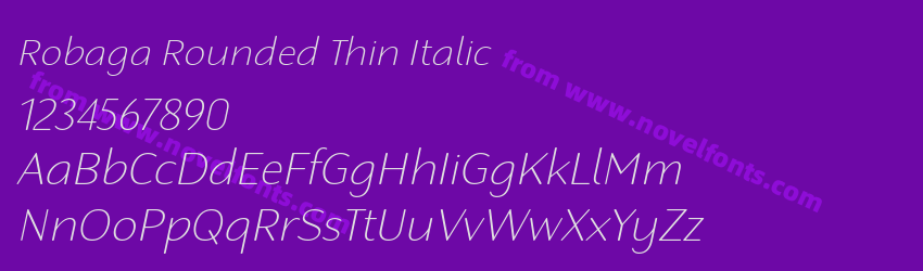 Robaga Rounded Thin ItalicPreview Robaga Rounded Thin ItalicPreview