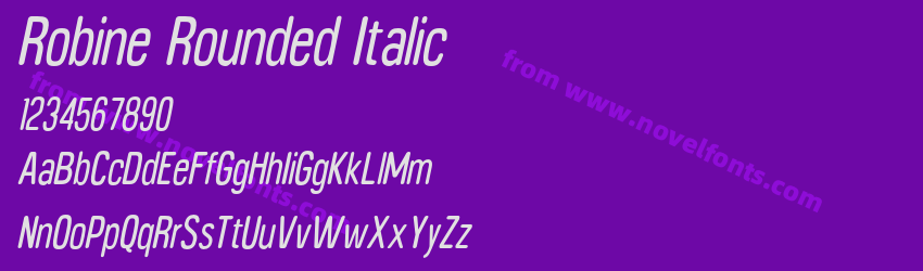 Robine Rounded ItalicPreview Robine Rounded ItalicPreview