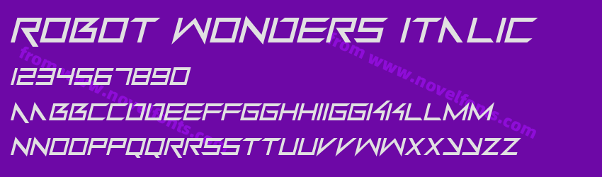 Robot Wonders ItalicPreview Robot Wonders ItalicPreview