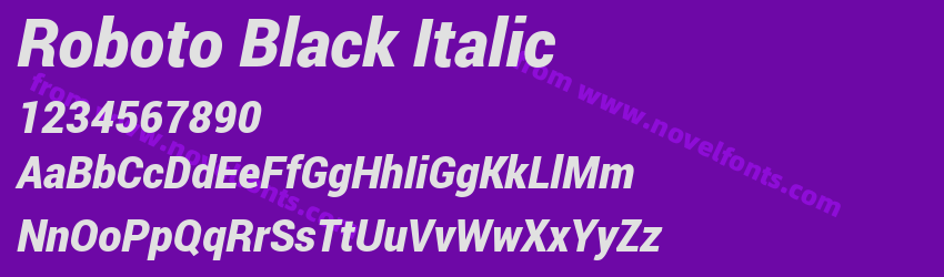 Roboto Black ItalicPreview Roboto Black ItalicPreview