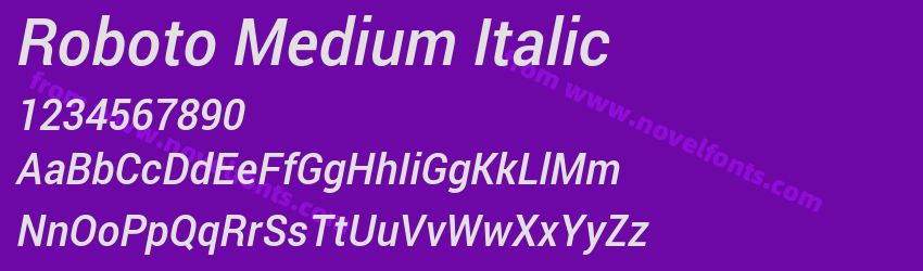 Roboto Medium ItalicPreview Roboto Medium ItalicPreview