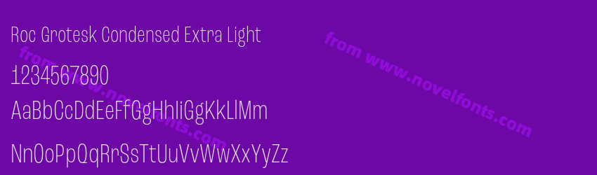 Roc Grotesk Condensed Extra LightPreview Roc Grotesk Condensed Extra LightPreview