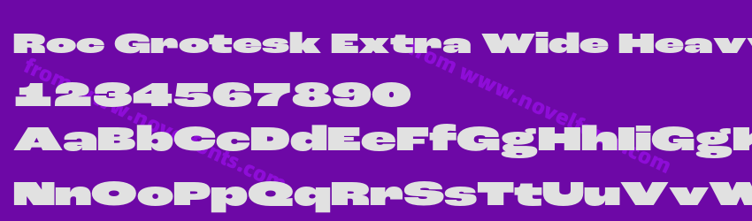 Roc Grotesk Extra Wide HeavyPreview Roc Grotesk Extra Wide HeavyPreview