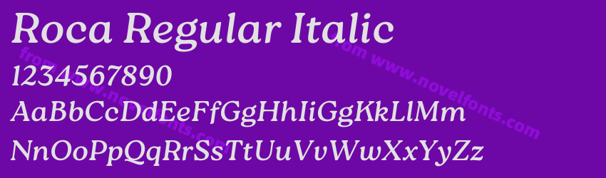 Roca Regular ItalicPreview Roca Regular ItalicPreview