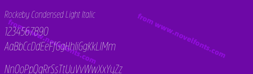 Rockeby Condensed Light ItalicPreview Rockeby Condensed Light ItalicPreview