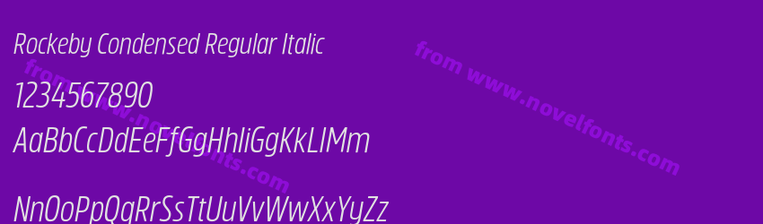 Rockeby Condensed Regular ItalicPreview Rockeby Condensed Regular ItalicPreview