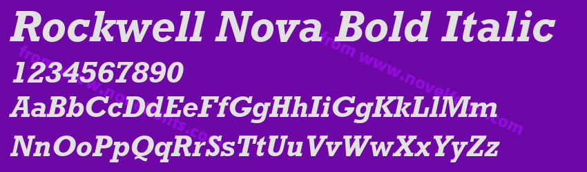 Rockwell Nova Bold ItalicPreview Rockwell Nova Bold ItalicPreview