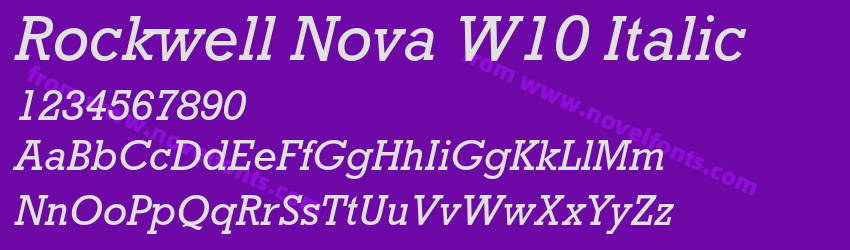 Rockwell Nova W10 ItalicPreview Rockwell Nova W10 ItalicPreview