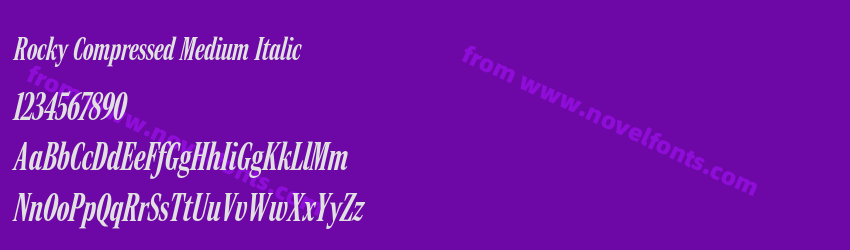 Rocky Compressed Medium ItalicPreview Rocky Compressed Medium ItalicPreview
