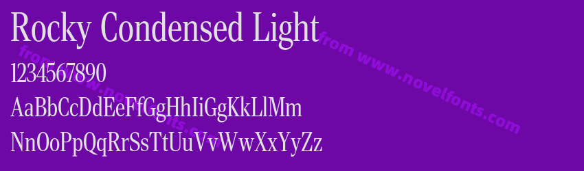 Rocky Condensed LightPreview Rocky Condensed LightPreview