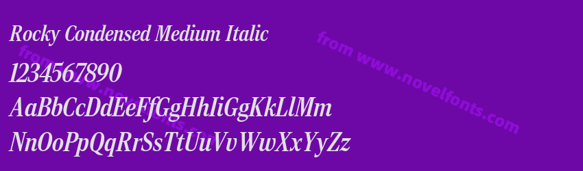 Rocky Condensed Medium ItalicPreview Rocky Condensed Medium ItalicPreview