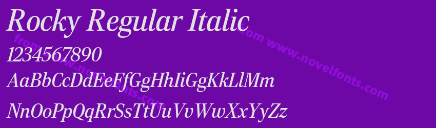 Rocky Regular ItalicPreview Rocky Regular ItalicPreview