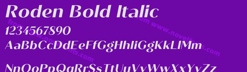 Roden Bold ItalicPreview Roden Bold ItalicPreview