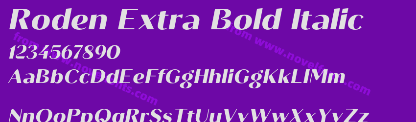 Roden Extra Bold ItalicPreview Roden Extra Bold ItalicPreview