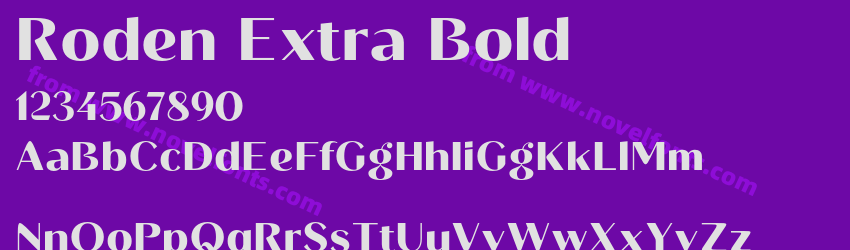 Roden Extra BoldPreview Roden Extra BoldPreview