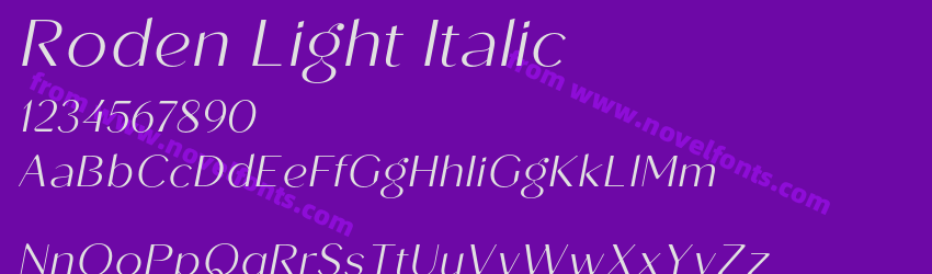 Roden Light ItalicPreview Roden Light ItalicPreview