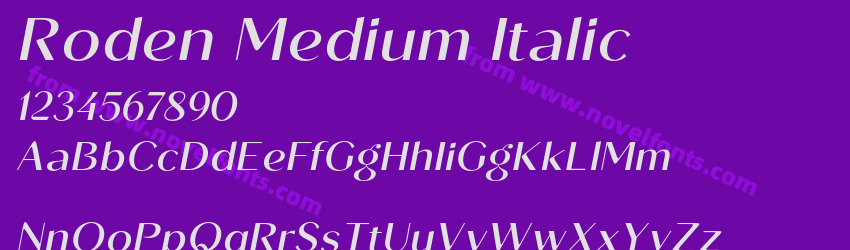 Roden Medium ItalicPreview Roden Medium ItalicPreview