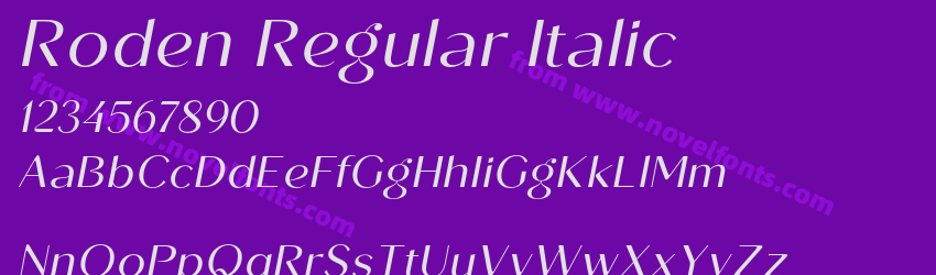 Roden Regular ItalicPreview Roden Regular ItalicPreview