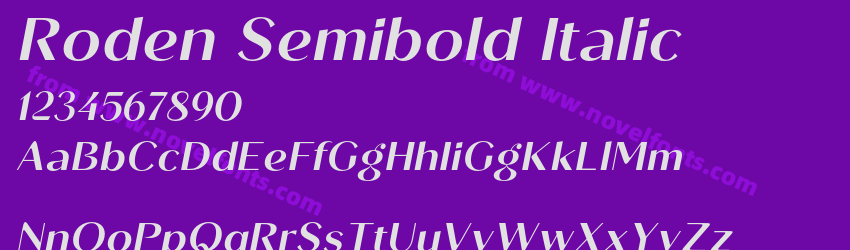 Roden Semibold ItalicPreview Roden Semibold ItalicPreview