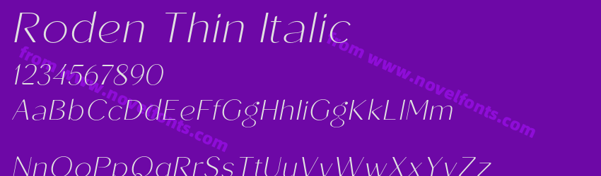 Roden Thin ItalicPreview Roden Thin ItalicPreview