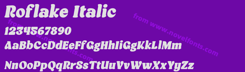 Roflake ItalicPreview Roflake ItalicPreview