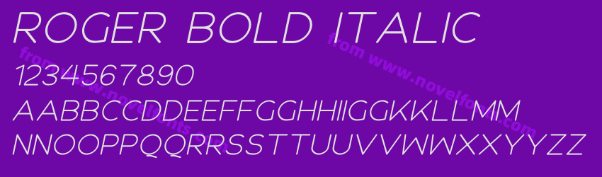Roger Bold ItalicPreview Roger Bold ItalicPreview