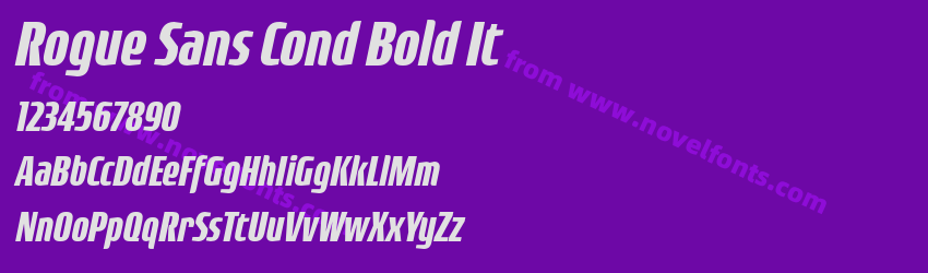 Rogue Sans Cond Bold ItPreview Rogue Sans Cond Bold ItPreview