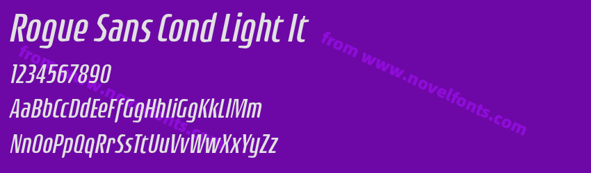 Rogue Sans Cond Light ItPreview Rogue Sans Cond Light ItPreview