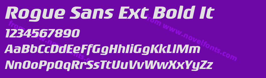 Rogue Sans Ext Bold ItPreview Rogue Sans Ext Bold ItPreview