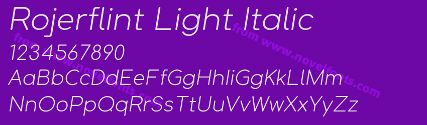 Rojerflint Light ItalicPreview Rojerflint Light ItalicPreview