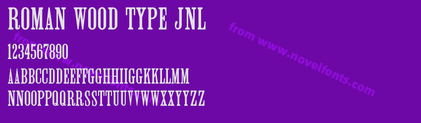 Roman Wood Type JNLPreview Roman Wood Type JNLPreview