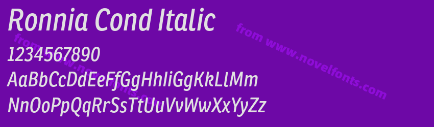 Ronnia Cond ItalicPreview Ronnia Cond ItalicPreview