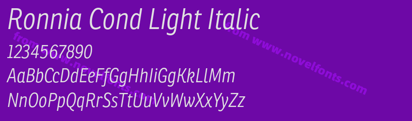 Ronnia Cond Light ItalicPreview Ronnia Cond Light ItalicPreview