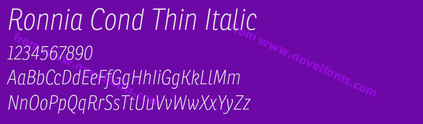 Ronnia Cond Thin ItalicPreview Ronnia Cond Thin ItalicPreview
