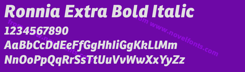 Ronnia Extra Bold ItalicPreview Ronnia Extra Bold ItalicPreview