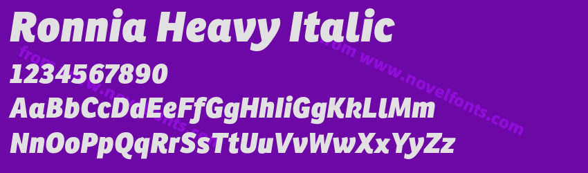 Ronnia Heavy ItalicPreview Ronnia Heavy ItalicPreview
