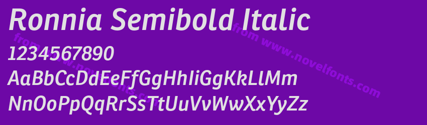 Ronnia Semibold ItalicPreview Ronnia Semibold ItalicPreview