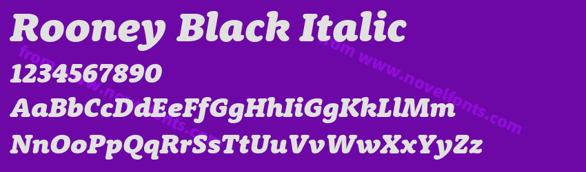Rooney Black ItalicPreview Rooney Black ItalicPreview