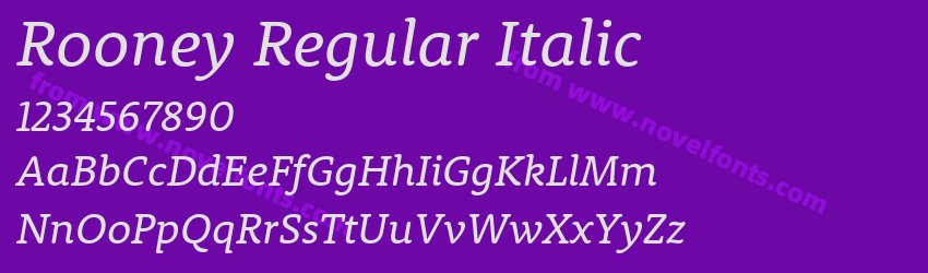Rooney Regular ItalicPreview Rooney Regular ItalicPreview