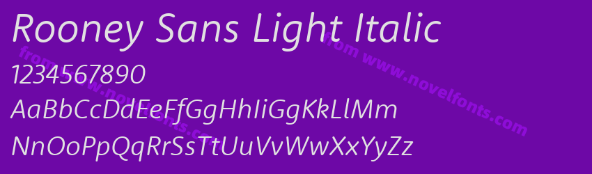 Rooney Sans Light ItalicPreview Rooney Sans Light ItalicPreview