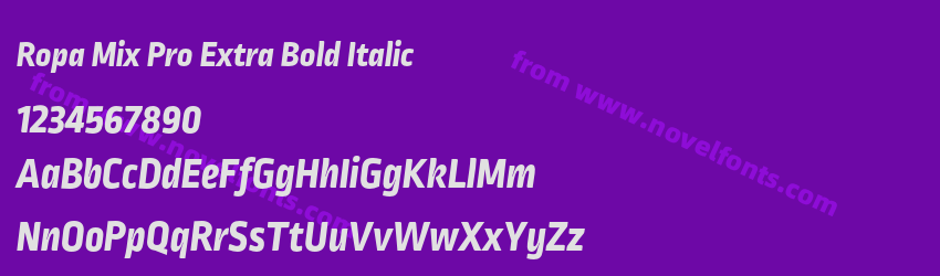 Ropa Mix Pro Extra Bold ItalicPreview Ropa Mix Pro Extra Bold ItalicPreview