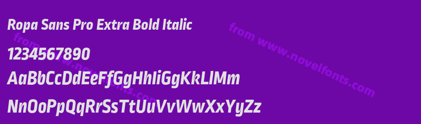 Ropa Sans Pro Extra Bold ItalicPreview Ropa Sans Pro Extra Bold ItalicPreview