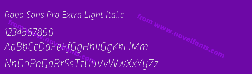 Ropa Sans Pro Extra Light ItalicPreview Ropa Sans Pro Extra Light ItalicPreview