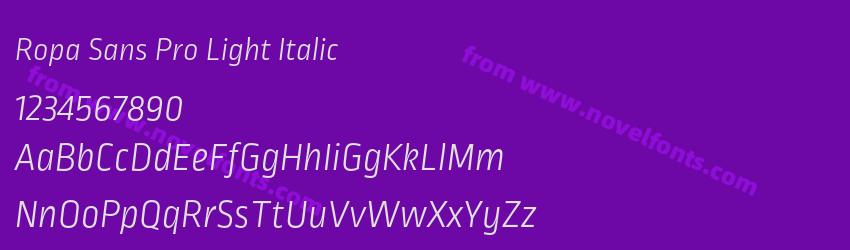 Ropa Sans Pro Light ItalicPreview Ropa Sans Pro Light ItalicPreview