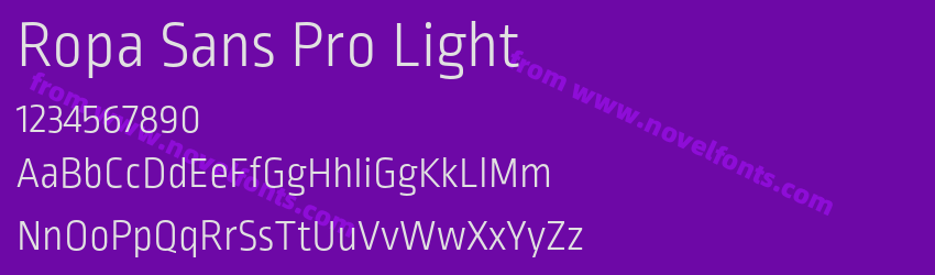 Ropa Sans Pro LightPreview Ropa Sans Pro LightPreview