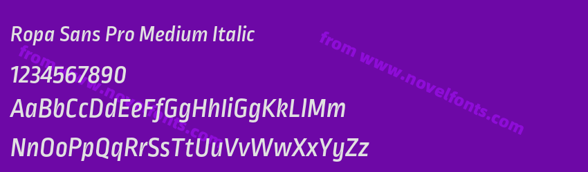 Ropa Sans Pro Medium ItalicPreview Ropa Sans Pro Medium ItalicPreview