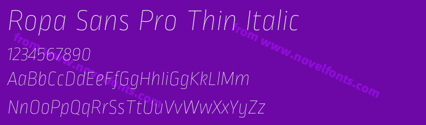 Ropa Sans Pro Thin ItalicPreview Ropa Sans Pro Thin ItalicPreview